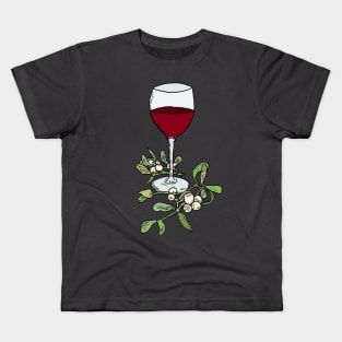 Mistletoe and wine Kids T-Shirt